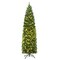 Costway 4.5Ft/6.5Ft/7.5Ft Pre-lit Hinged Pencil Christmas Tree with Pine Cones Red Berries & 150/250/350 Lights